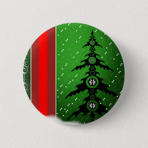 Vrolijk kerstfeest ronde button 5,7 cm