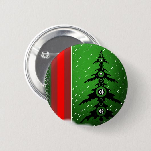 Vrolijk kerstfeest ronde button 5,7 cm (Voorkant /achterkant)