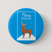 Vrolijk kerstfeest ronde button 5,7 cm (Voorkant)