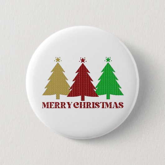 Vrolijk kerstfeest ronde button 5,7 cm (Voorkant)
