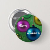Vrolijk kerstfeest ronde button 5,7 cm (Voorkant /achterkant)
