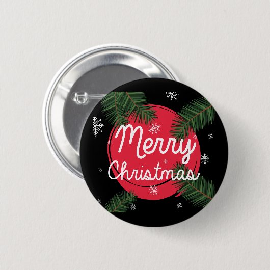 Vrolijk kerstfeest ronde button 5,7 cm (Voorkant /achterkant)