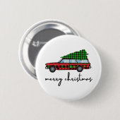 Vrolijk kerstfeest ronde button 5,7 cm (Voorkant /achterkant)