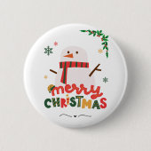 Vrolijk kerstfeest ronde button 5,7 cm (Voorkant)