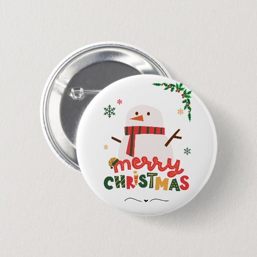 Vrolijk kerstfeest ronde button 5,7 cm (Voorkant /achterkant)