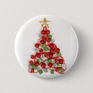 Vrolijk kerstfeest ronde button 5,7 cm