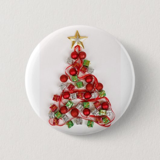Vrolijk kerstfeest ronde button 5,7 cm (Voorkant)