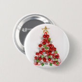 Vrolijk kerstfeest ronde button 5,7 cm (Voorkant /achterkant)