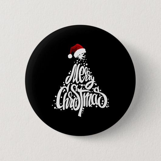 Vrolijk kerstfeest ronde button 5,7 cm (Voorkant)