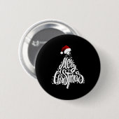 Vrolijk kerstfeest ronde button 5,7 cm (Voorkant /achterkant)