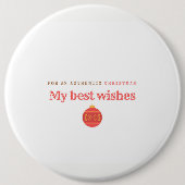 Vrolijk kerstfeest ronde button 6,0 cm (Voorkant)