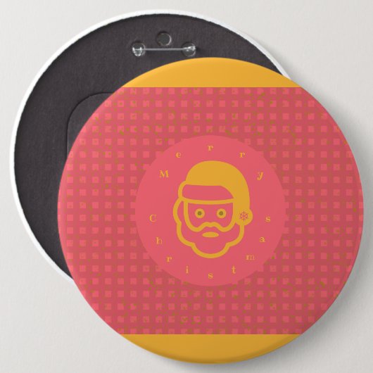 Vrolijk kerstfeest ronde button 6,0 cm (Voorkant /achterkant)