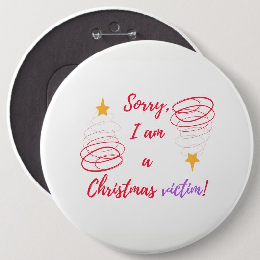 Vrolijk kerstfeest ronde button 6,0 cm (Voorkant /achterkant)