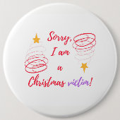 Vrolijk kerstfeest ronde button 6,0 cm (Voorkant)