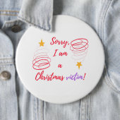 Vrolijk kerstfeest ronde button 6,0 cm (In situ)
