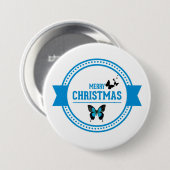 Vrolijk kerstfeest ronde button 7,6 cm (Voorkant /achterkant)