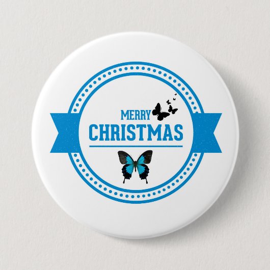 Vrolijk kerstfeest ronde button 7,6 cm (Voorkant)