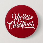 Vrolijk kerstfeest ronde button 7,6 cm (Voorkant)