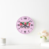 Vrolijk kerstfeest ronde klok (Huis)