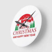 Vrolijk kerstfeest ronde klok (Hoek)