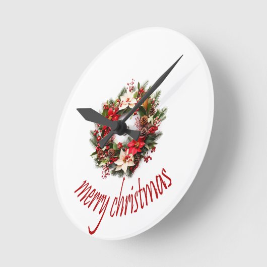 Vrolijk kerstfeest ronde klok (Hoek)