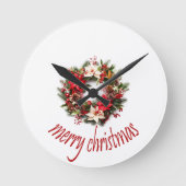 Vrolijk kerstfeest ronde klok (Voorkant)