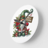 Vrolijk kerstfeest ronde klok (Hoek)