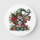 Vrolijk kerstfeest ronde klok (Voorkant)