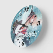 Vrolijk kerstfeest ronde klok (Hoek)