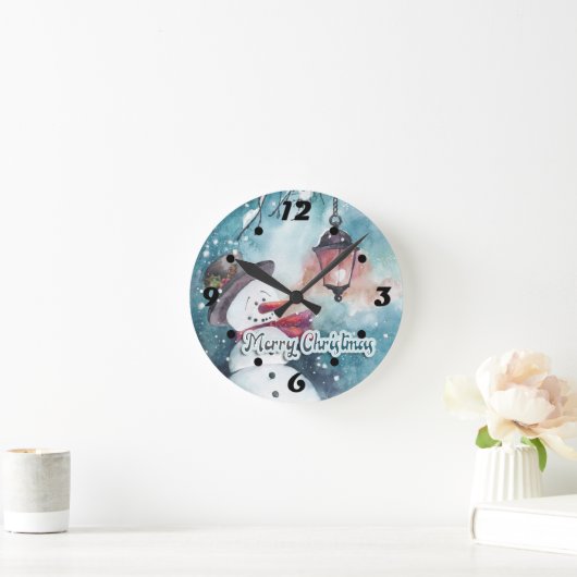 Vrolijk kerstfeest ronde klok (Huis)