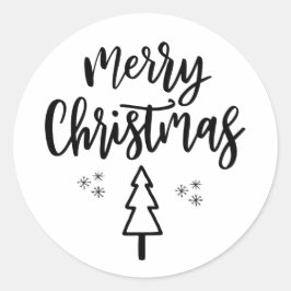 Vrolijk kerstfeest ronde sticker