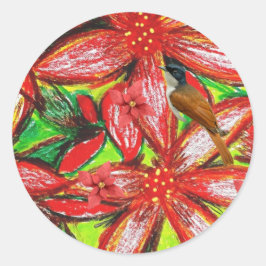 Vrolijk kerstfeest! ronde sticker