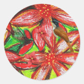 Vrolijk kerstfeest! ronde sticker (Voorkant)