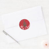 Vrolijk kerstfeest ronde sticker (Envelop)