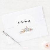 Vrolijk kerstfeest ronde sticker (Envelop)