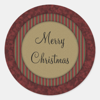 Vrolijk kerstfeest ronde sticker