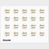 Vrolijk kerstfeest ronde sticker (Vel)