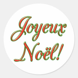 Vrolijk kerstfeest ronde sticker