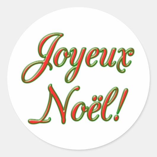 Vrolijk kerstfeest ronde sticker (Voorkant)