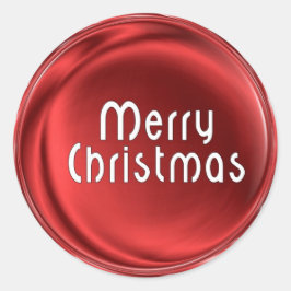 Vrolijk kerstfeest ronde sticker