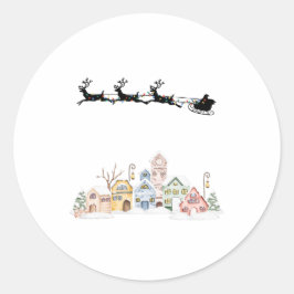 Vrolijk kerstfeest ronde sticker