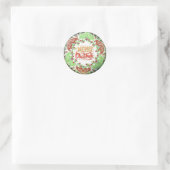 Vrolijk kerstfeest ronde sticker (Tas)