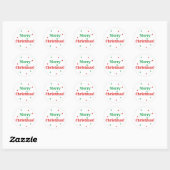 Vrolijk kerstfeest ronde sticker (Vel)