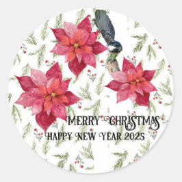 Vrolijk kerstfeest! ronde sticker