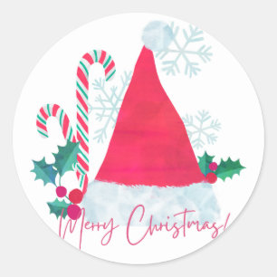 Vrolijk kerstfeest ronde sticker