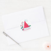 Vrolijk kerstfeest ronde sticker (Envelop)