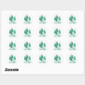 Vrolijk kerstfeest ronde sticker (Vel)