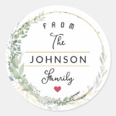 Vrolijk kerstfeest ronde sticker (Voorkant)