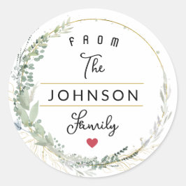 Vrolijk kerstfeest ronde sticker