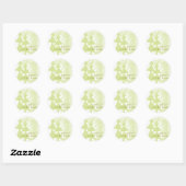 Vrolijk kerstfeest! ronde sticker (Vel)